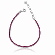 1mm Dark Pink Solitaire Bracelet