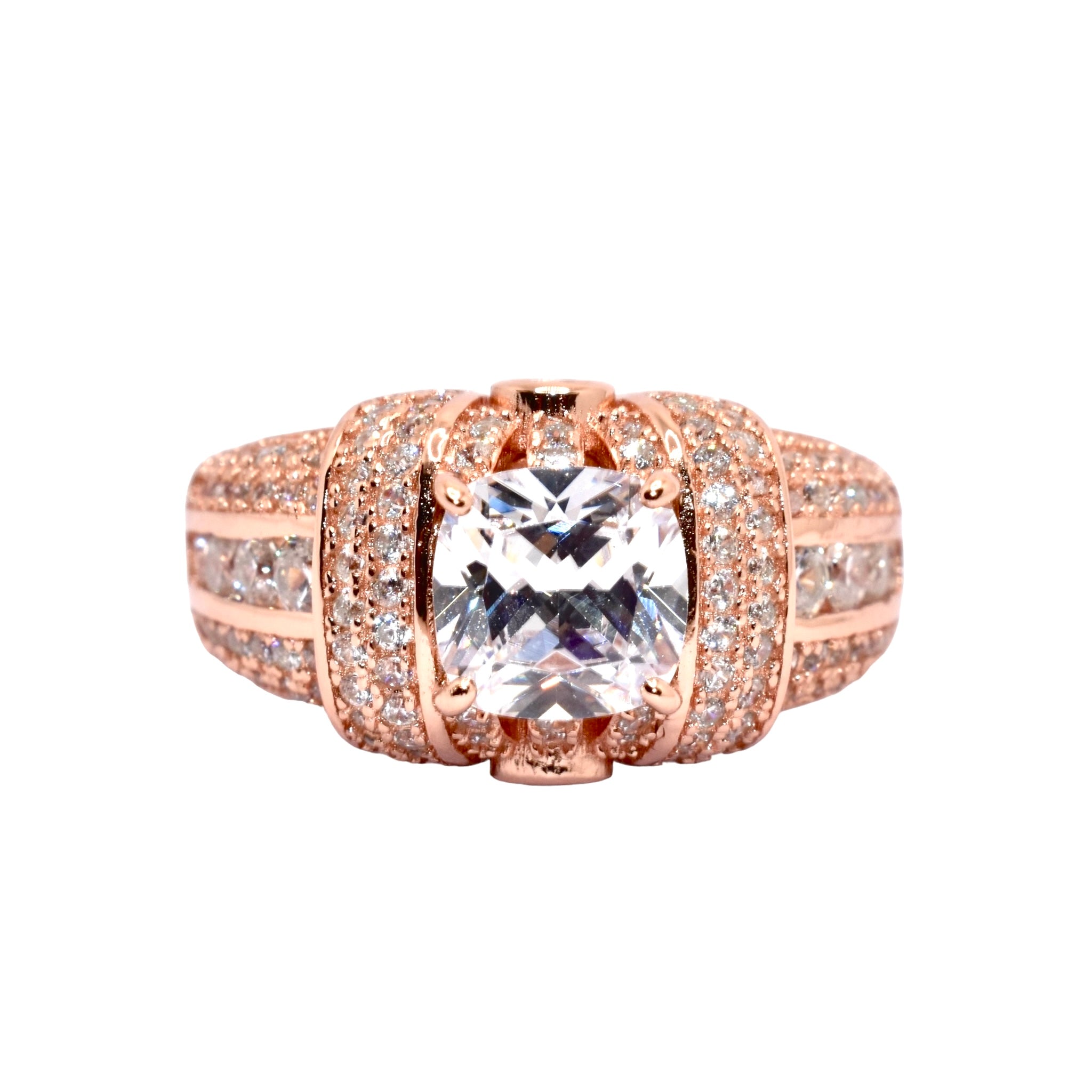 Rose Gold Cushion Cut Ring