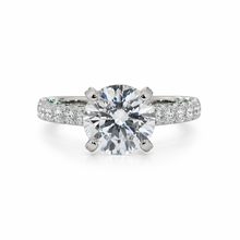 Solitaire Ring With Emerald Coloured Finish