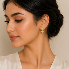 92.5 Gold Plated Flower Shape Studs
