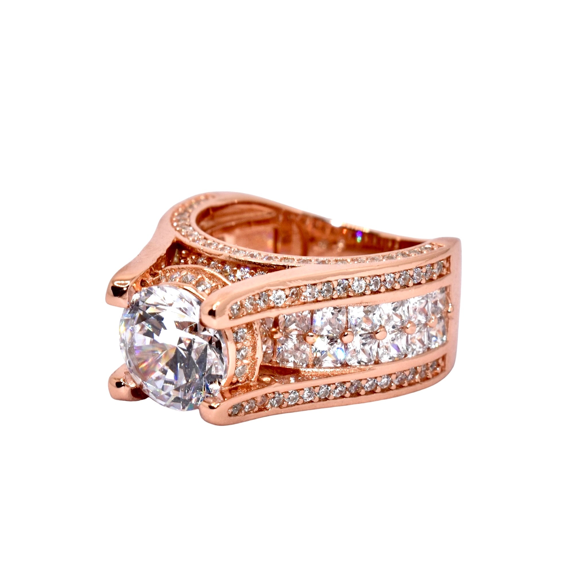 Rose Gold Cocktail Solitaire Ring