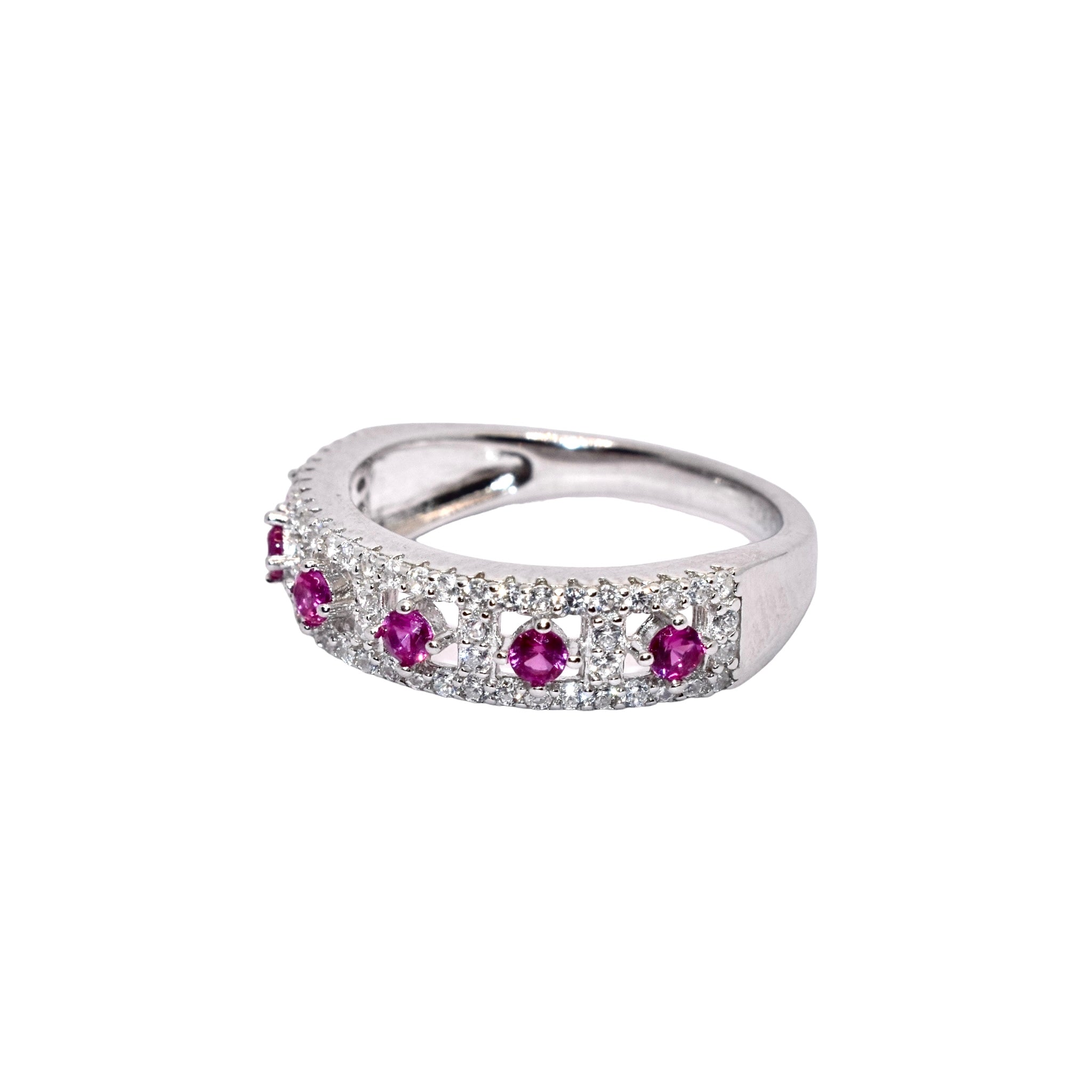 Ruby Half Band Ring