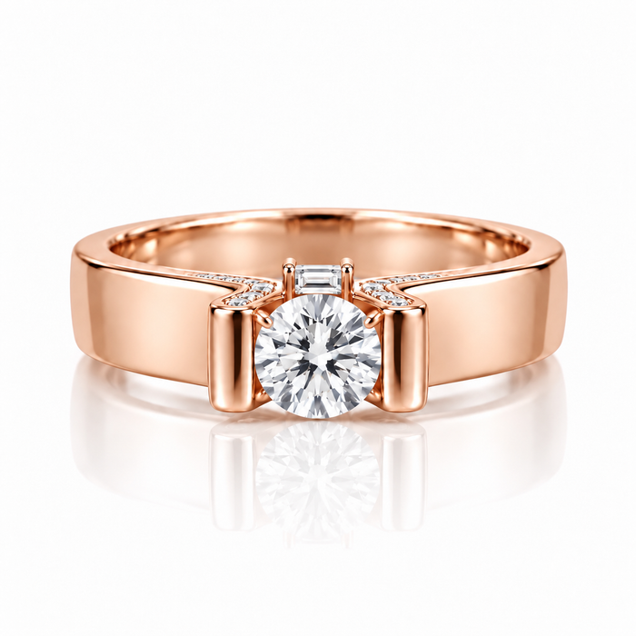 Rose Gold Solitaire Ring