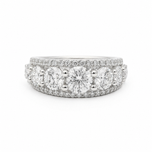 Solitaire Half Band Ring