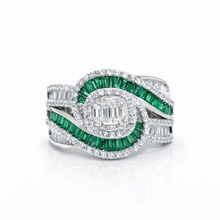 Emerald Coloured Marbella Ring
