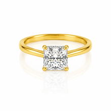Gold Coloured Cushion Cut Ring