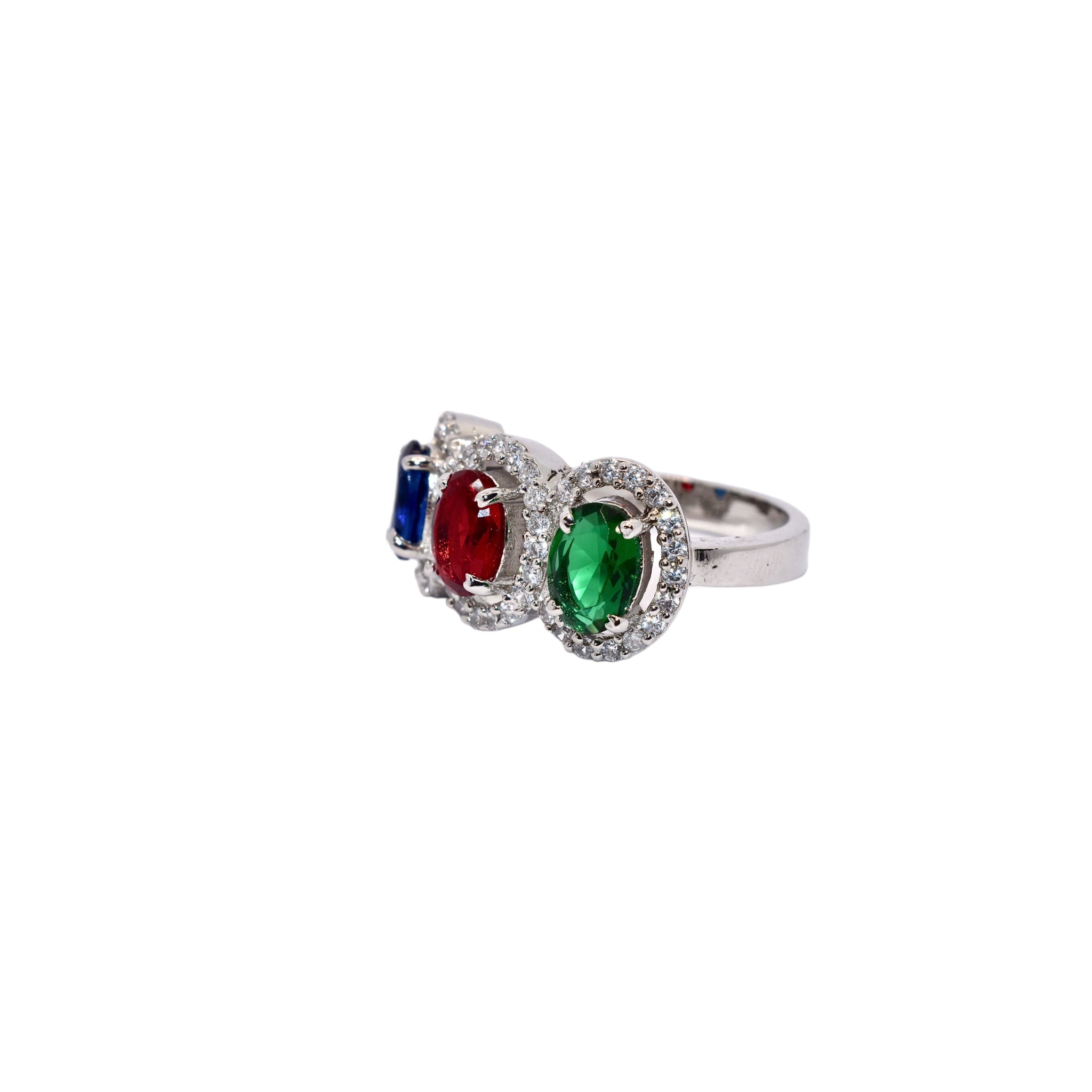 Tricoloured Oval Ring