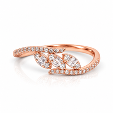 Rose Gold Triple Marquise Ring