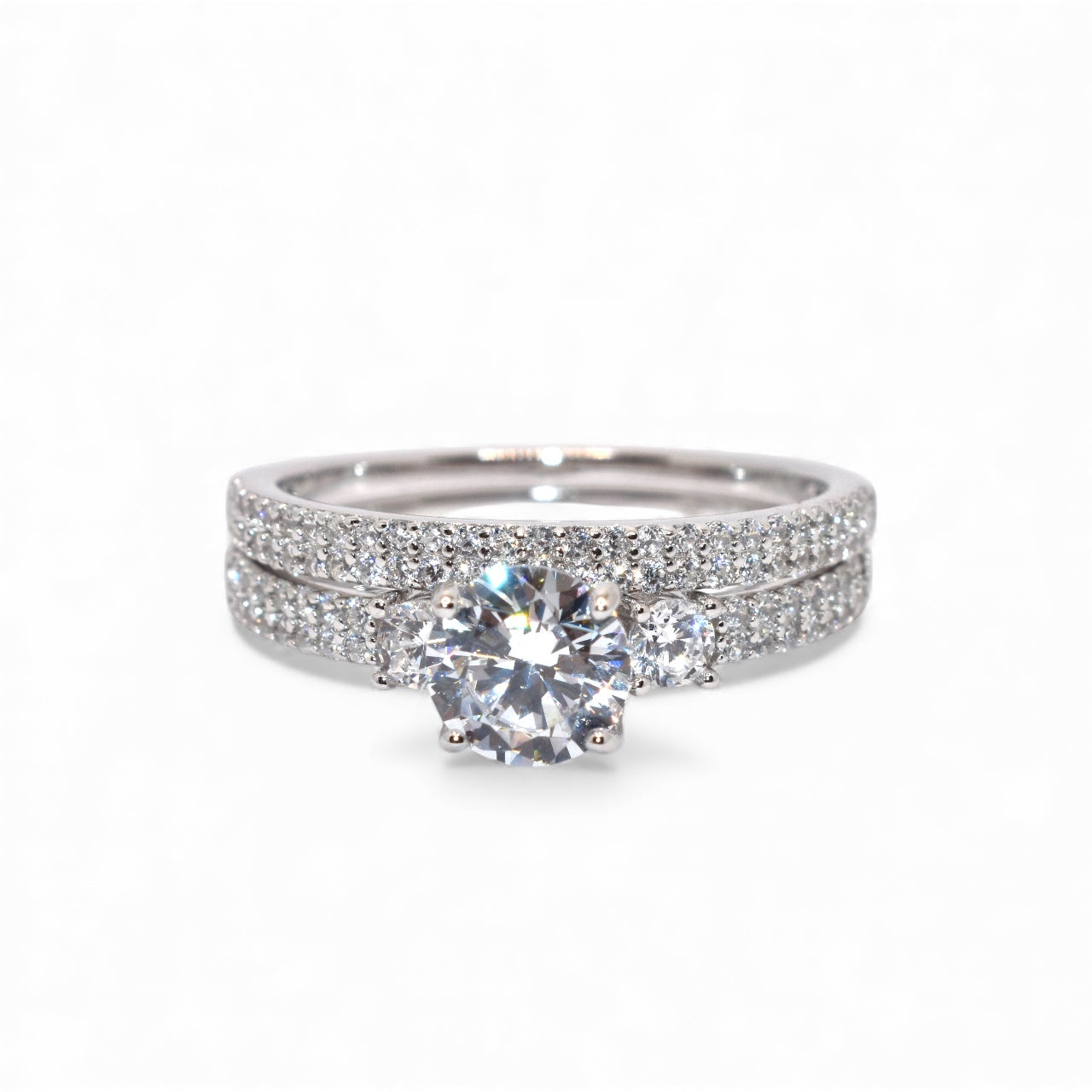 Solitaire Dual Set Ring