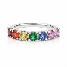 Multi Coloured Solitaire Ring