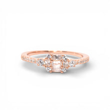 Rose Gold Emerald Cut Baguette Ring