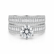 Cassie Solitaire Baguette Dual Set Ring