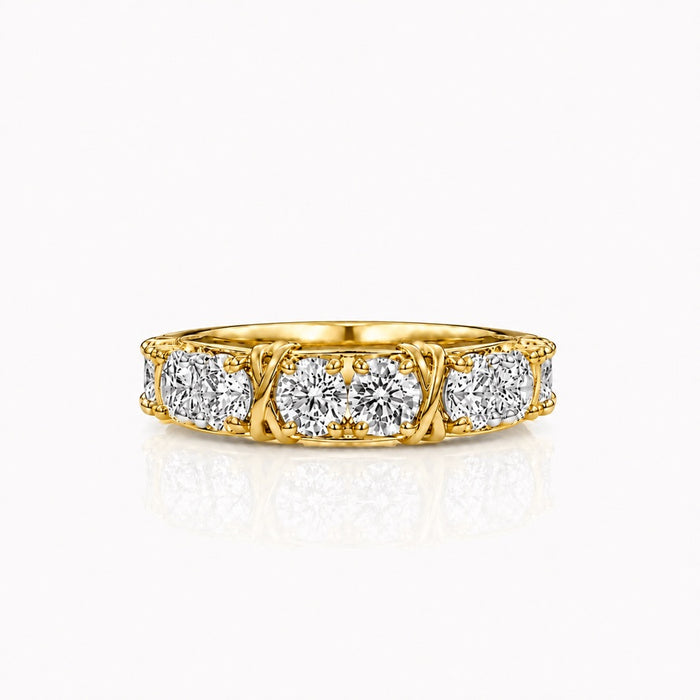 Alina Gold Dual Solitaire Ring