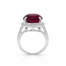 Ruby Coloured Oval Shape Ring