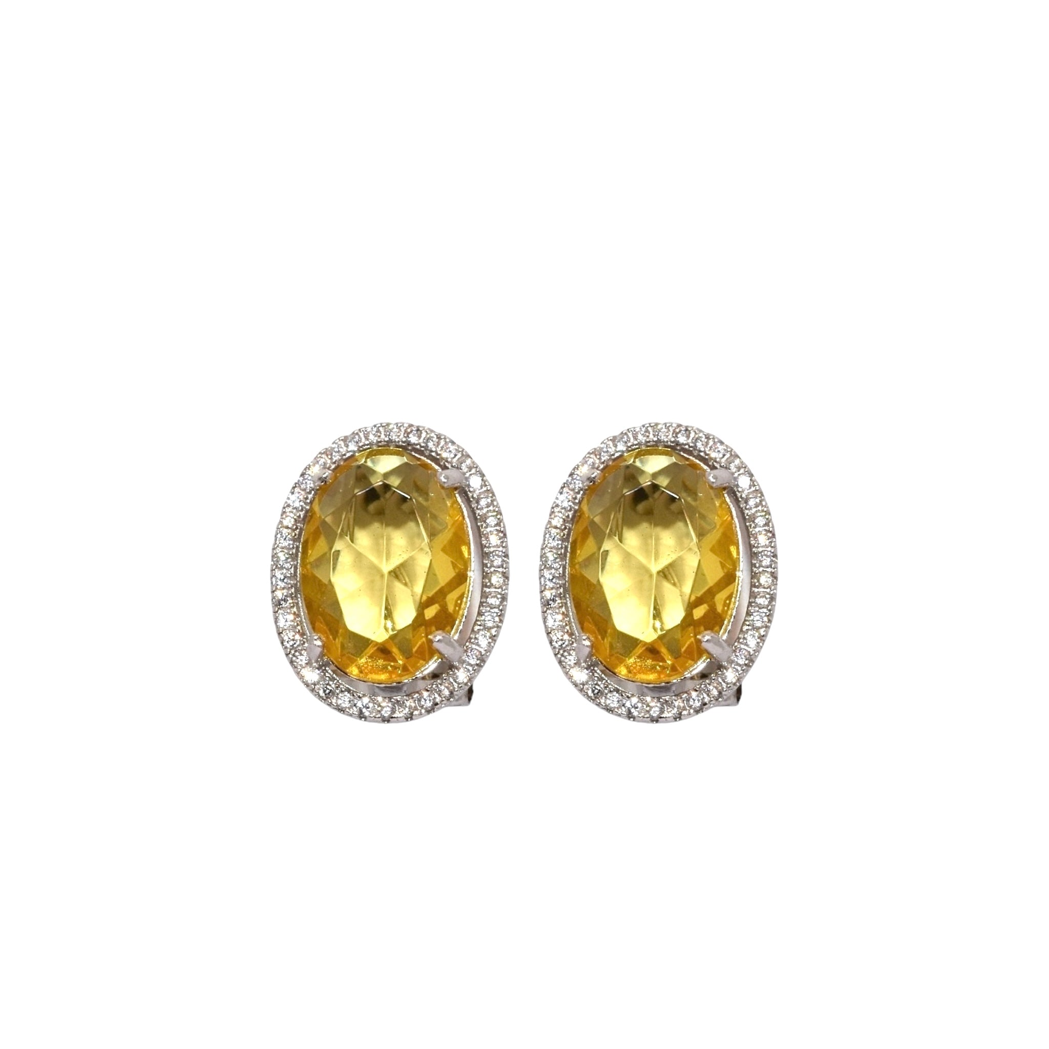 Halo Yellow Coloured Studs