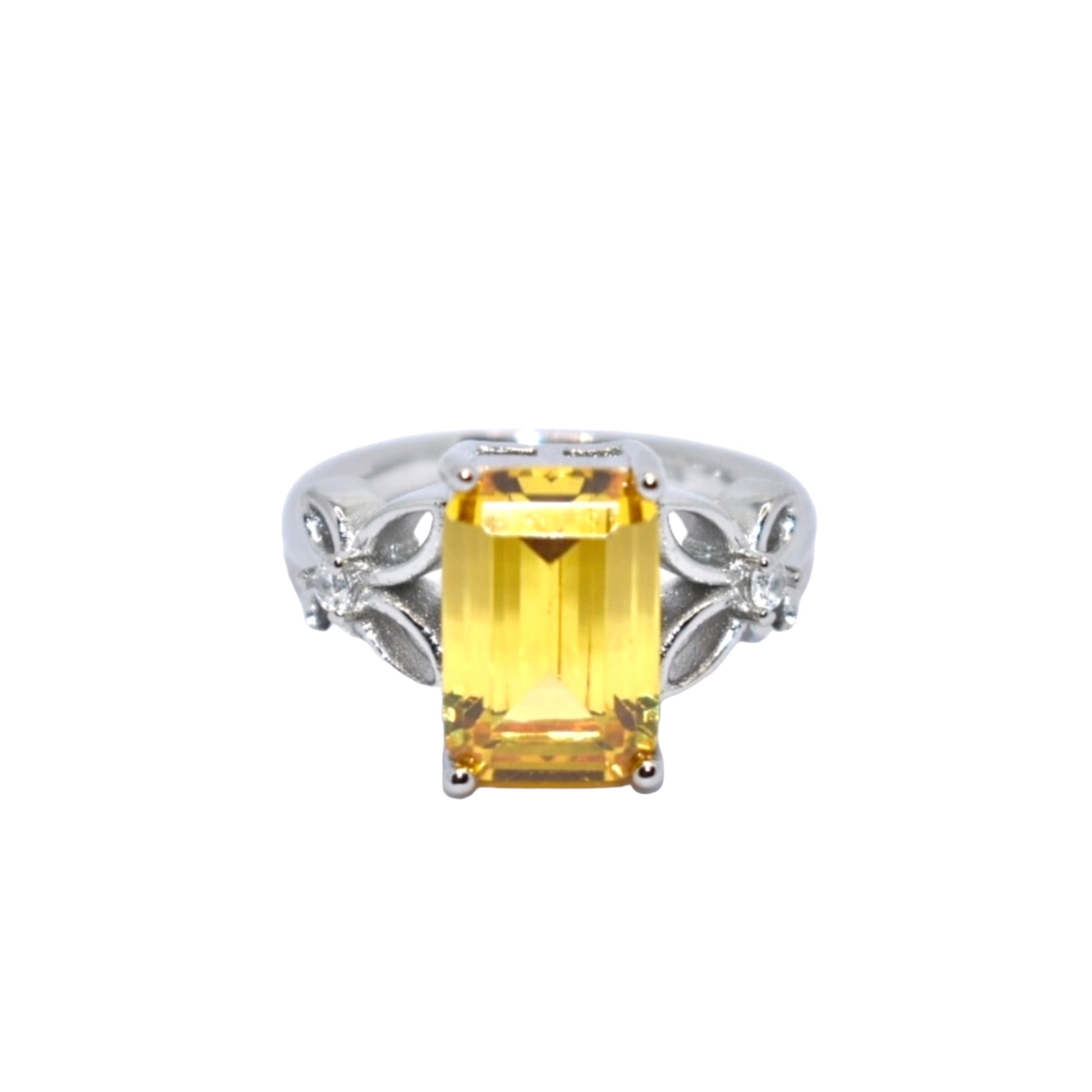 Yellow Coloured Dual Side Butterfly Ring