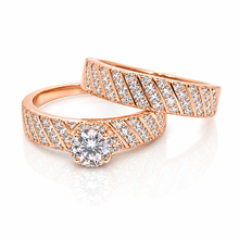 Rose Gold Halo Solitaire Ring