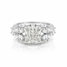 Cushion Cut Ice Stone Ring