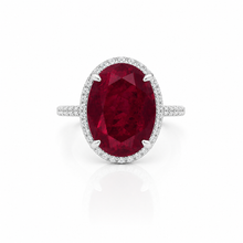 Ruby Coloured Oval Shape Ring