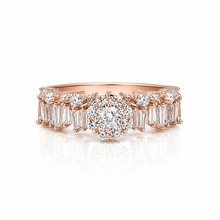 Rose Gold Baguette Solitaire Set Ring