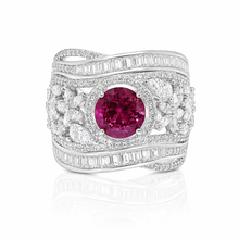 Ruby Coloured Solitaire Ring