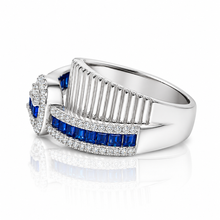 Sapphire Coloured Oval Ring