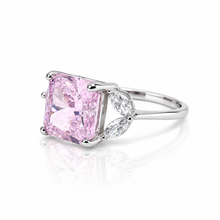 Anna Pink Coloured Cushion Cut Ring
