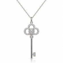 Key Shape Moissanite Chain Pendant