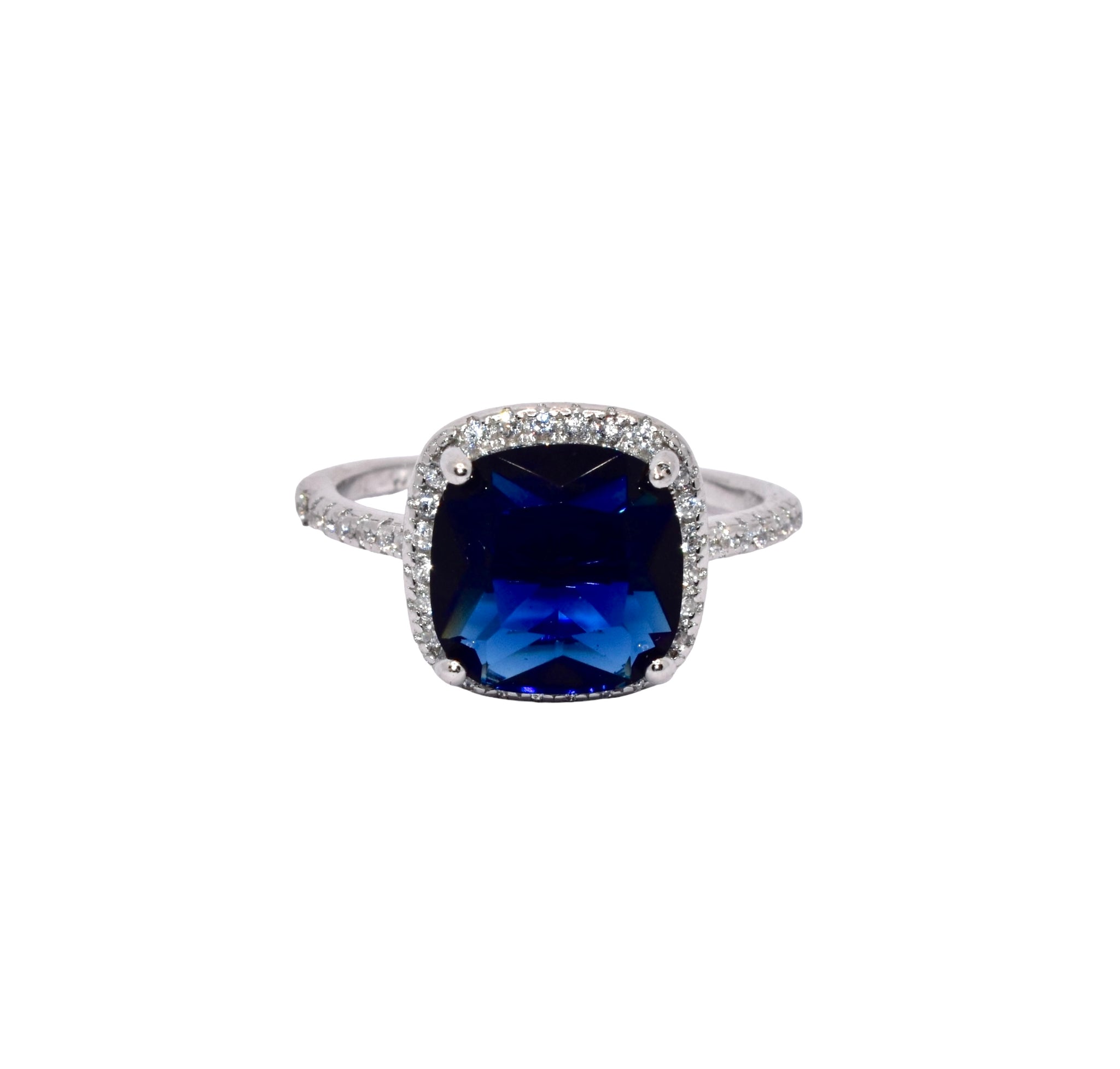 Sapphire Cushion Cut Ring