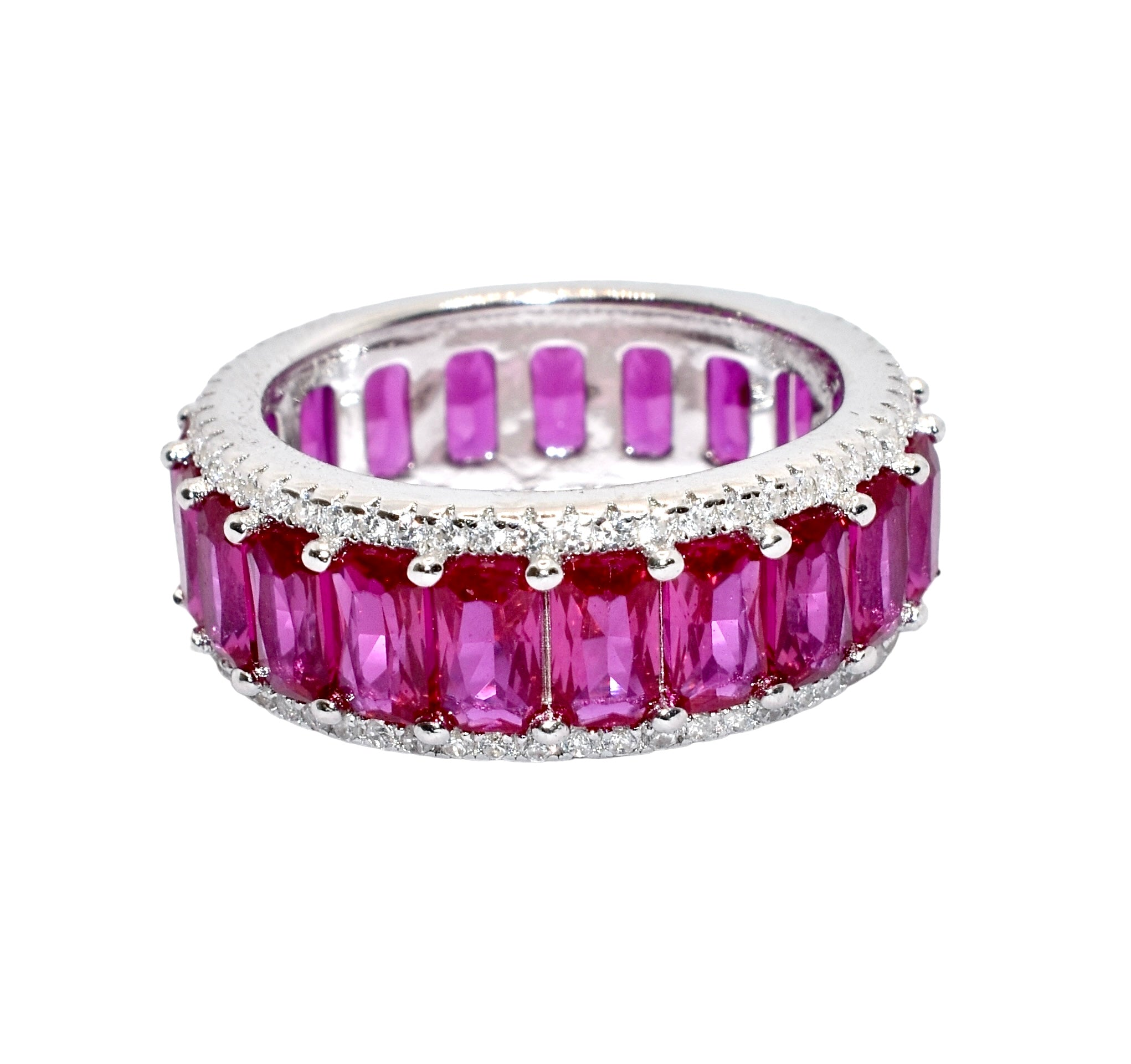 Ruby Coloured Band Ring