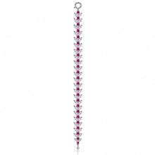 Ruby Pink Coloured Marquise Bracelet