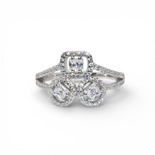 Halo Solitaire Emerald Cut Ring