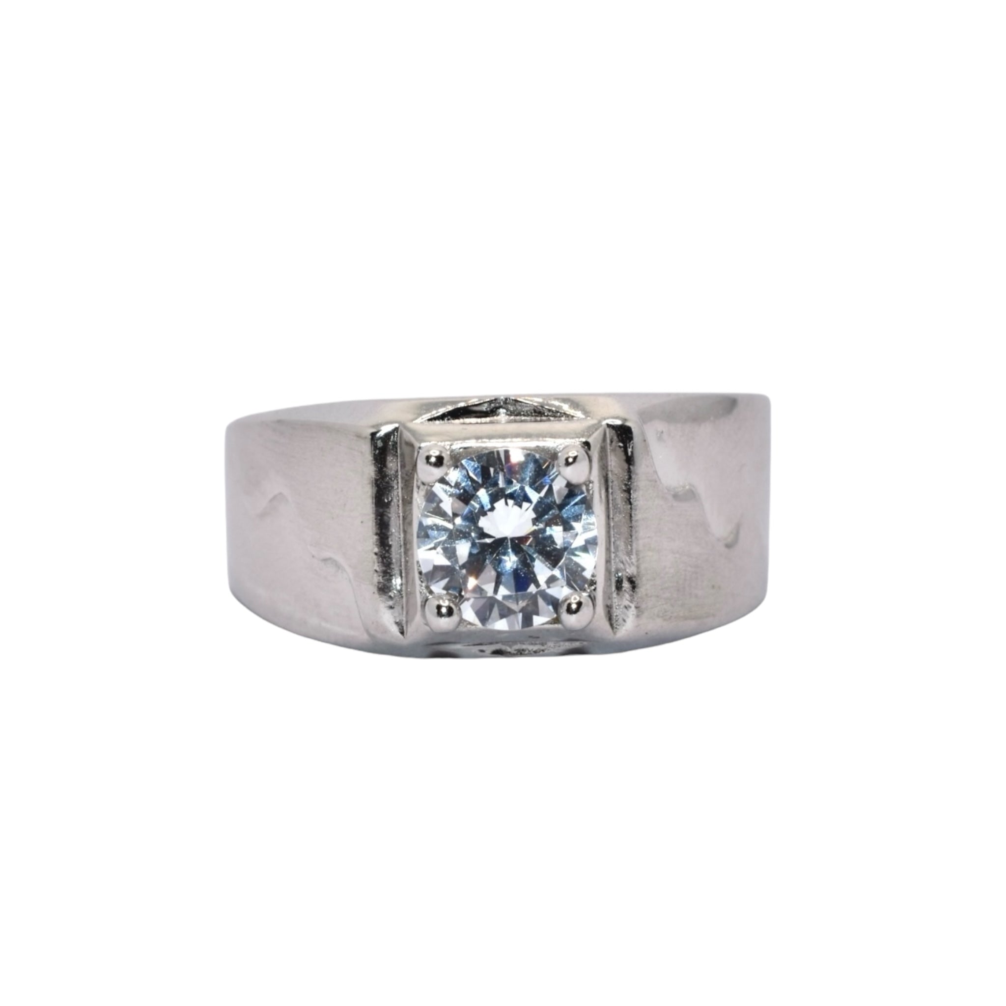 Adjustable Men's Solitaire Ring