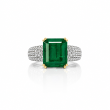 Gold Plated Emerald Cut Ring