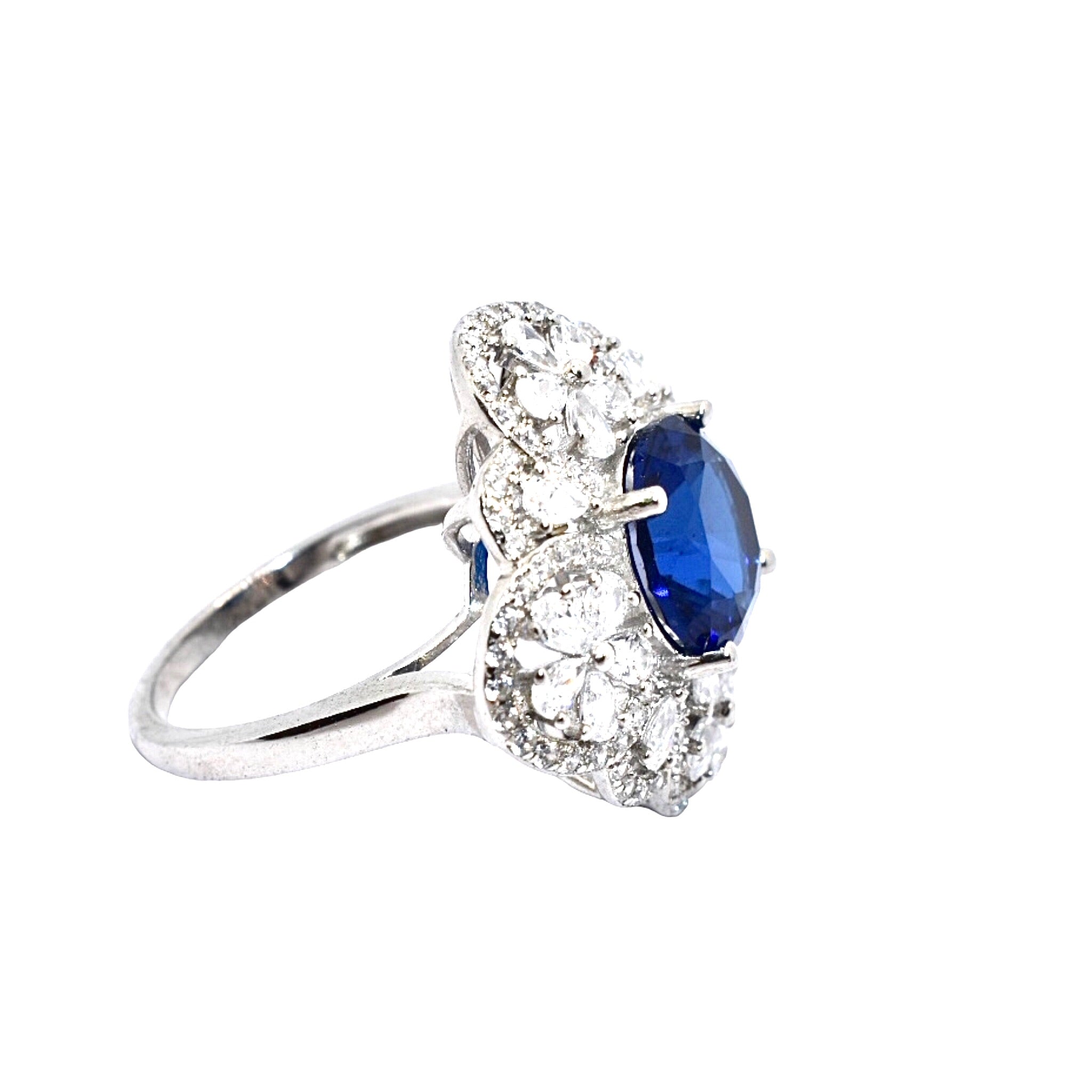 Sapphire Coloured Cocktail Ring