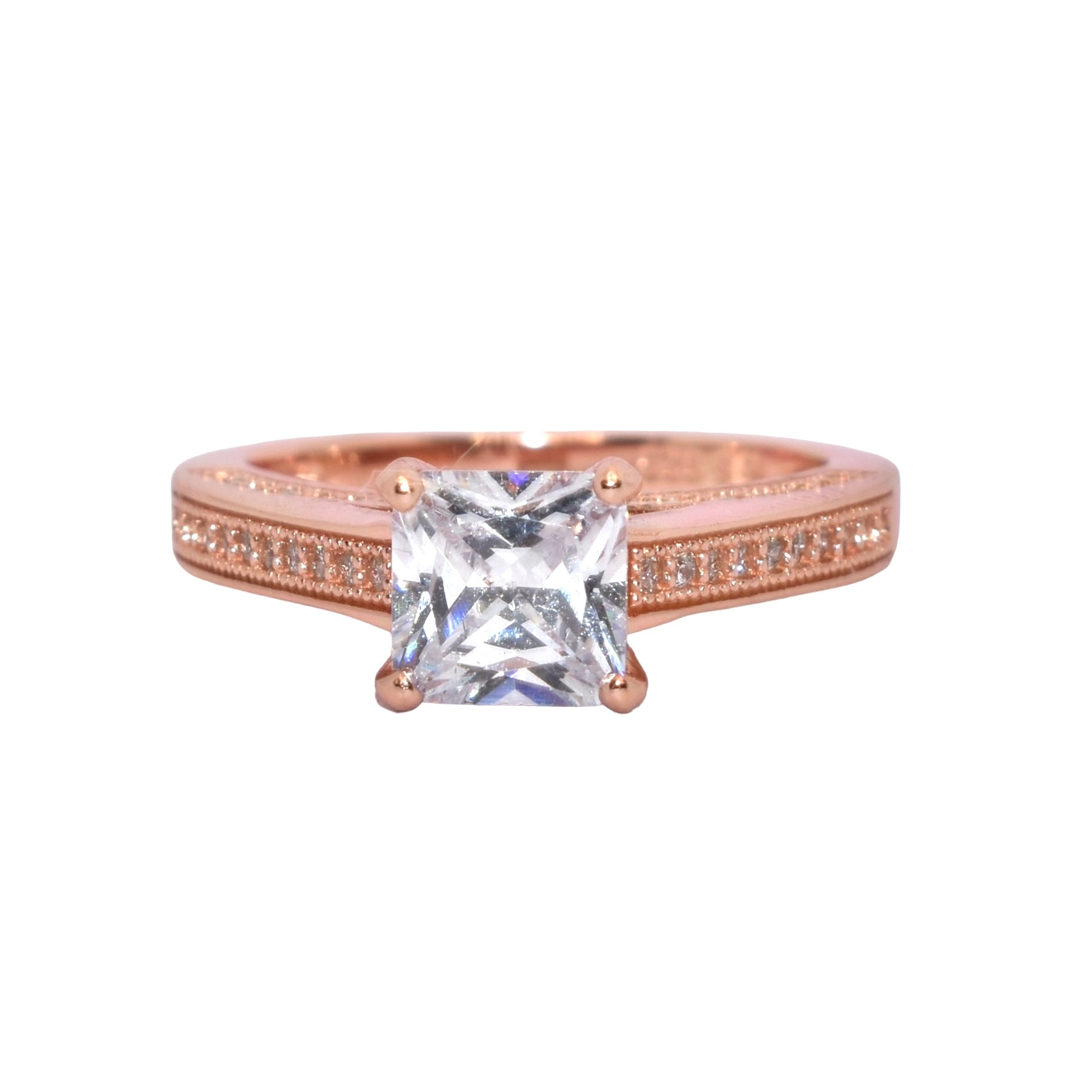 Rose Gold Cushion Cut Ring