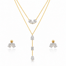 Dual Pear Shape Chain Pendant Set