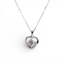 Heart Shape Solitaire Moissanite Chain Pendant