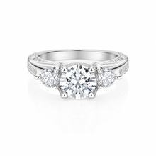 Silver Ivy Solitaire Ring