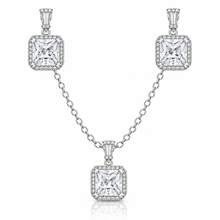 Sansa Cushion Cut Chain Pendant