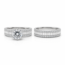 Cassie Solitaire Baguette Dual Set Ring