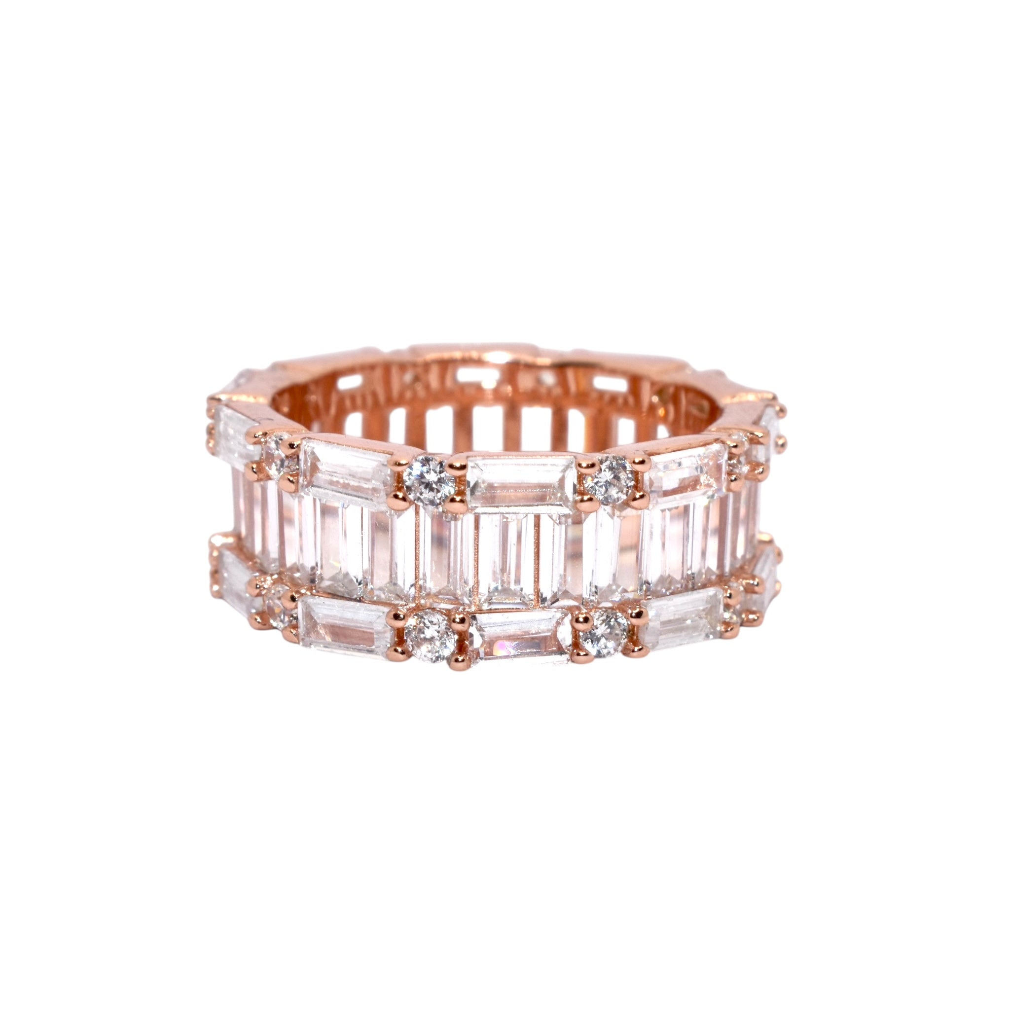 Rose Gold Baguette Band Ring