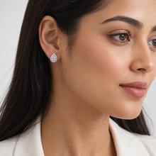 Dual Halo Pear Shape Studs