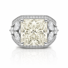 Cushion Cut Ice Stone Ring