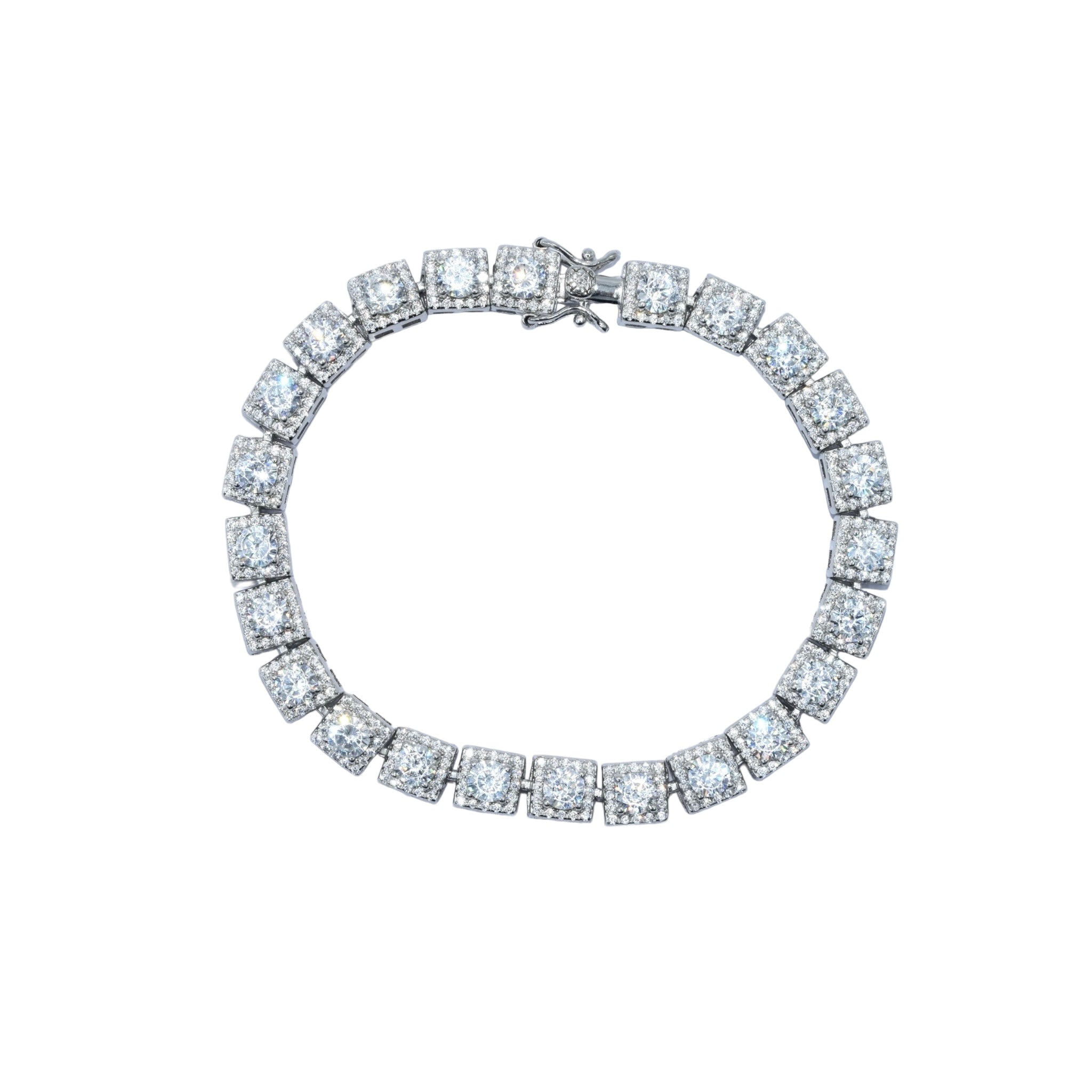 Cushion Cut Halo Bracelet