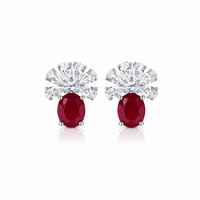 Olivia Ruby Coloured Studs
