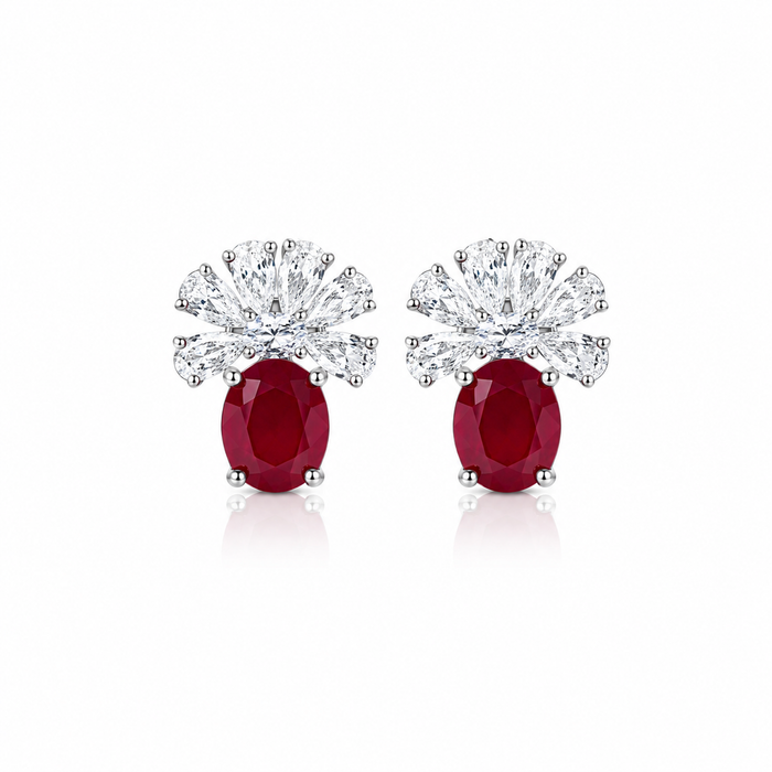 Olivia Ruby Coloured Studs
