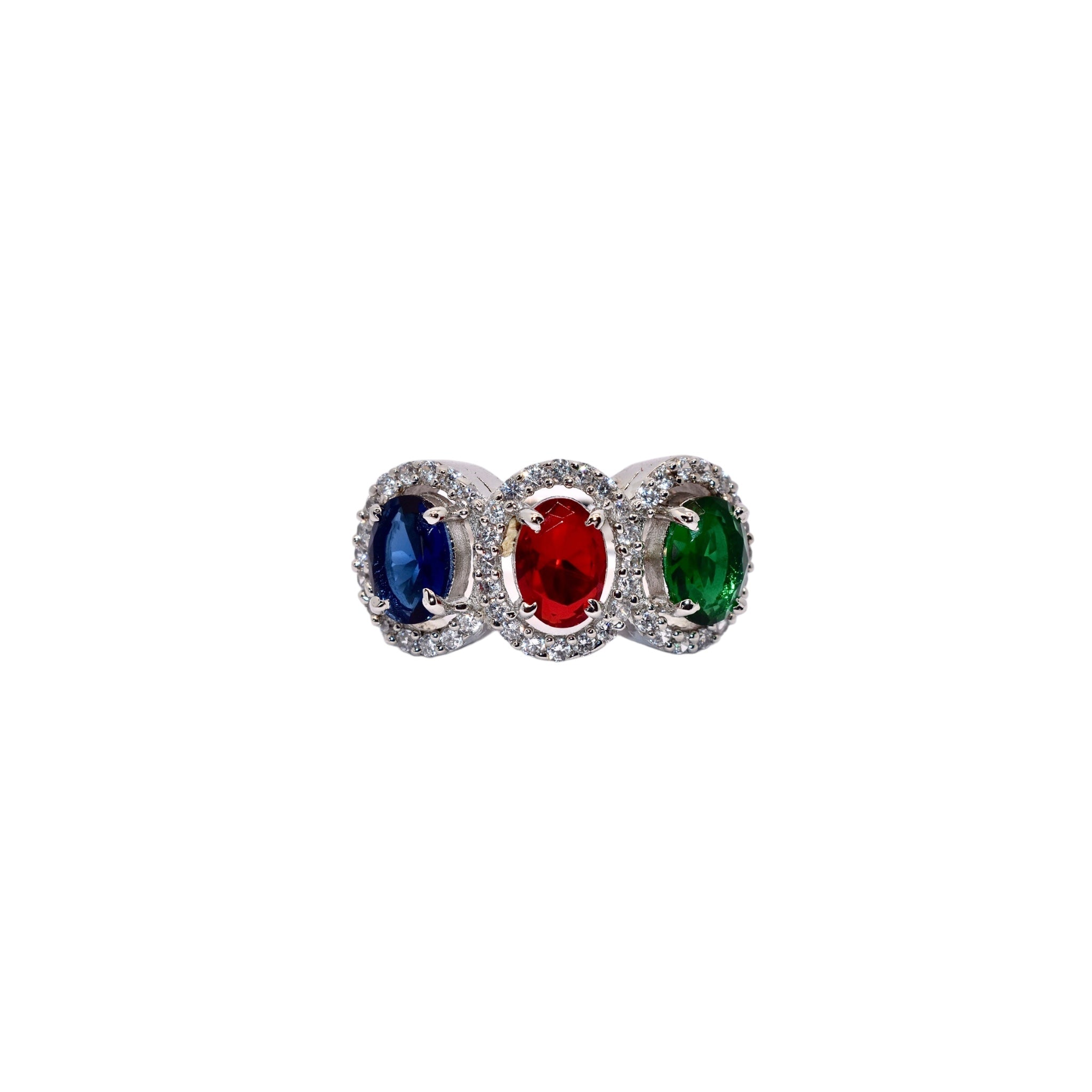 Tricoloured Oval Ring