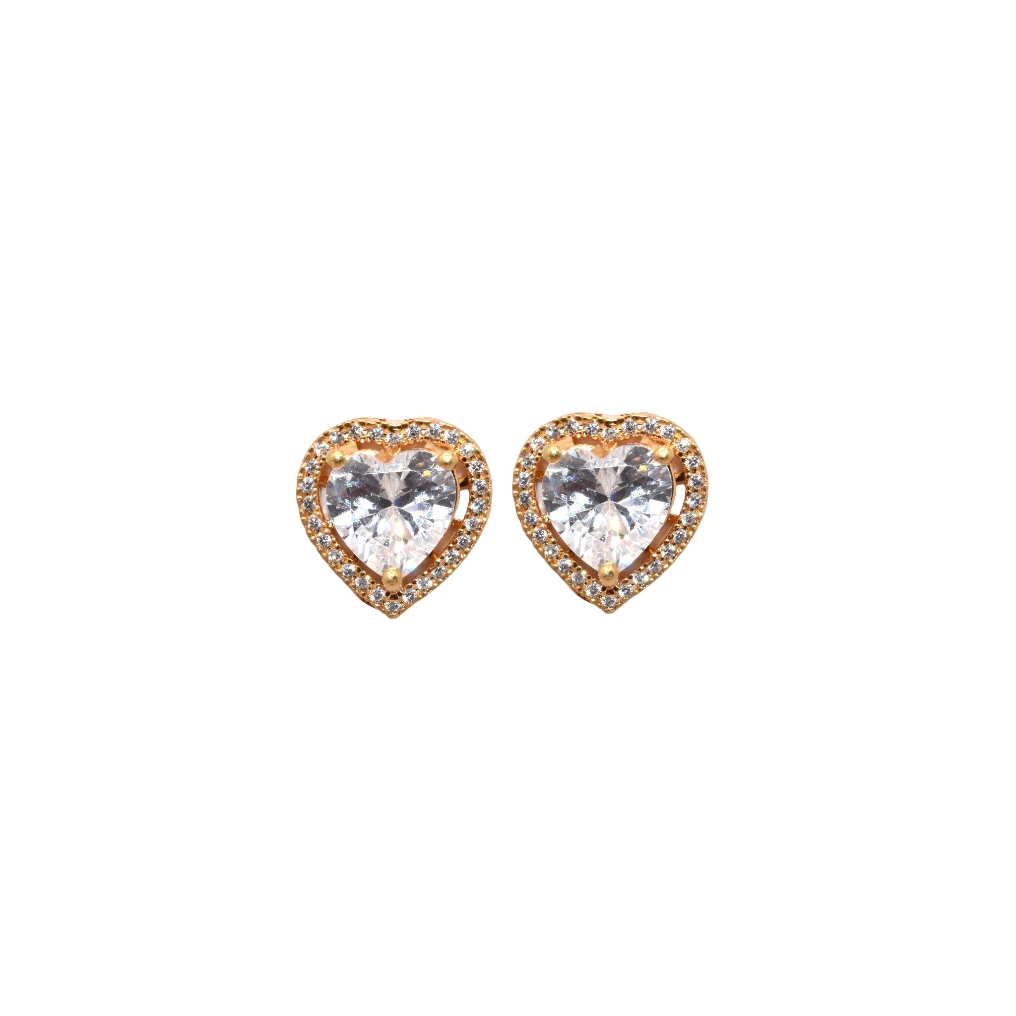 Gold Plated Heart Shape Studs