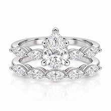 Solene Silver Pear Set Ring